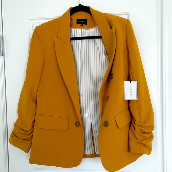 1State Yellow Blazer Women’s S - Picture 1 of 4
